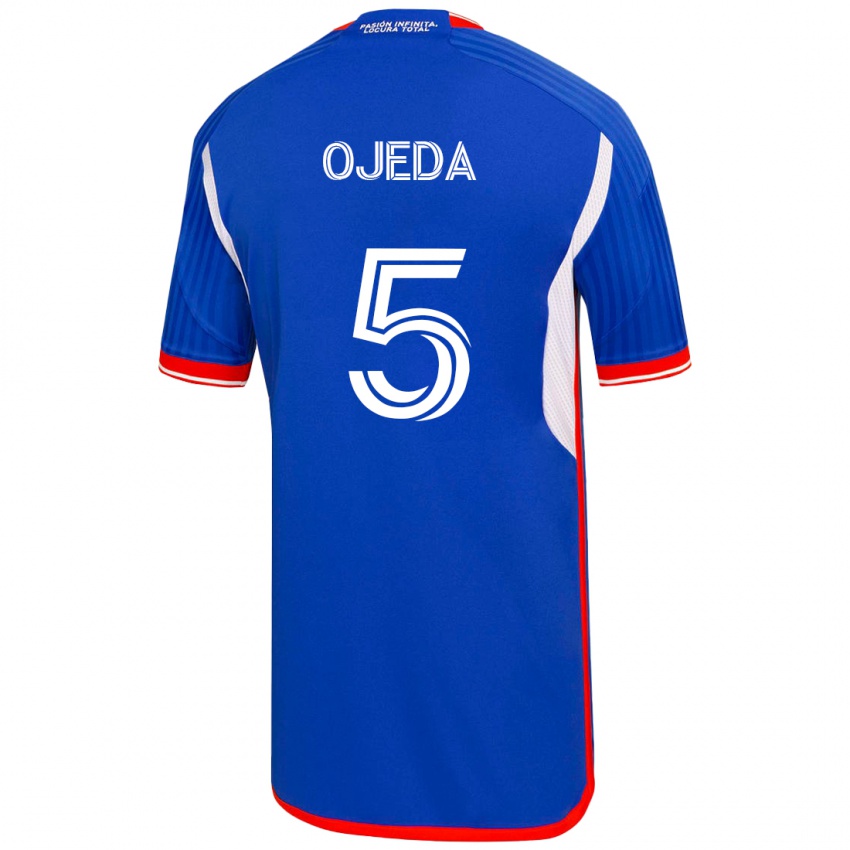 Hombre Camiseta Emmanuel Ojeda #5 Azul 1ª Equipación 2023/24 La Camisa