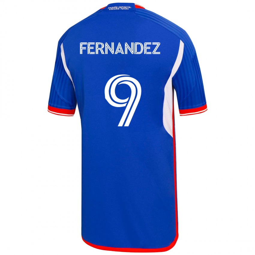 Hombre Camiseta Leandro Fernández #9 Azul 1ª Equipación 2023/24 La Camisa