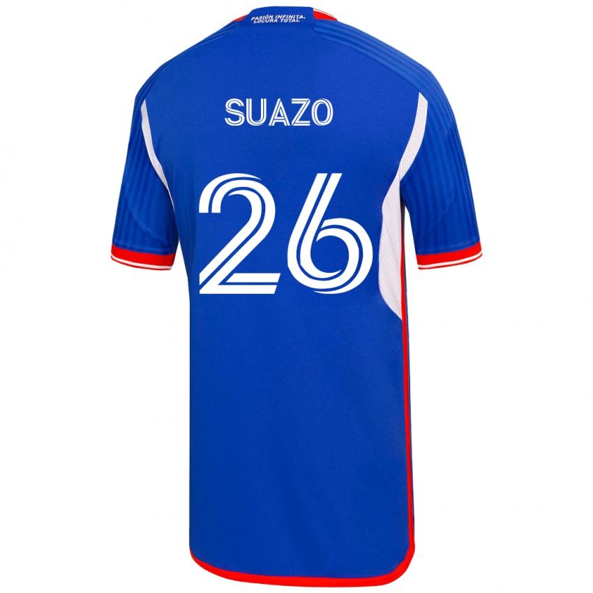 Hombre Camiseta Gretzel Suazo #26 Azul 1ª Equipación 2023/24 La Camisa