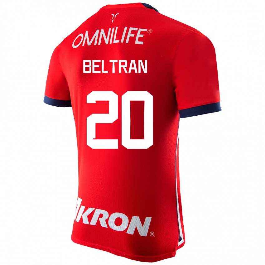 Hombre Camiseta Fernando Beltrán #20 Rojo 1ª Equipación 2023/24 La Camisa