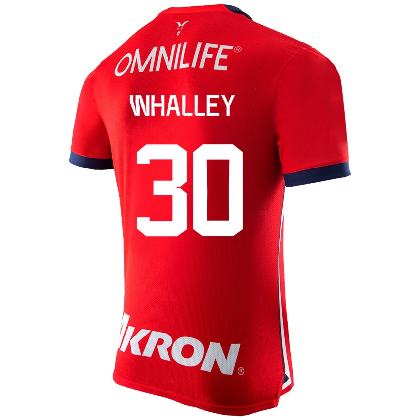 Hombre Camiseta Óscar Whalley #30 Rojo 1ª Equipación 2023/24 La Camisa
