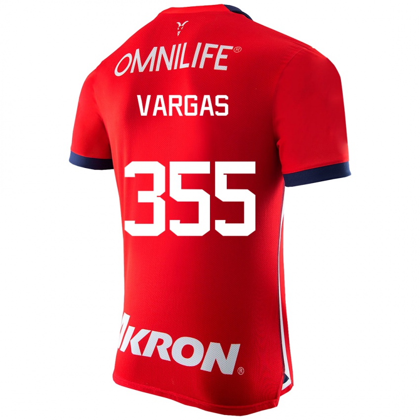 Hombre Camiseta Edgar Vargas #355 Rojo 1ª Equipación 2023/24 La Camisa