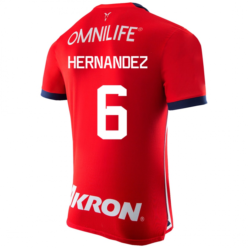 Hombre Camiseta Ana Camila Hernández #6 Rojo 1ª Equipación 2023/24 La Camisa