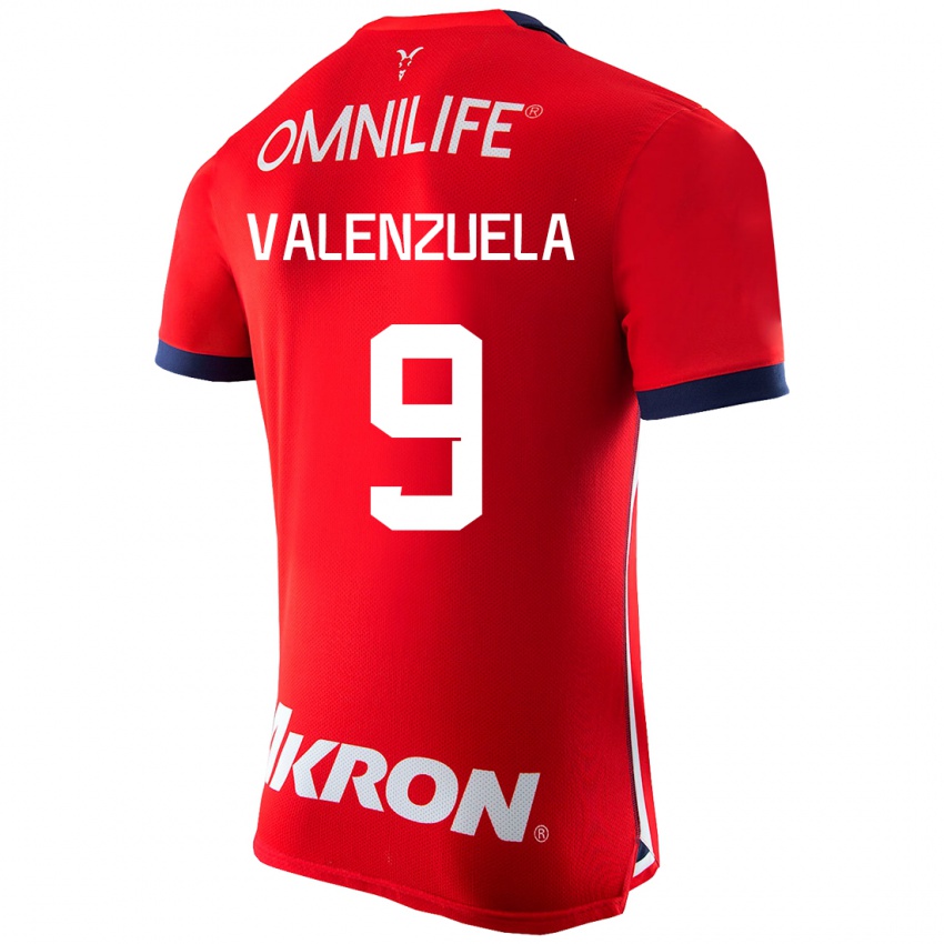 Hombre Camiseta Gabriela Valenzuela #9 Rojo 1ª Equipación 2023/24 La Camisa