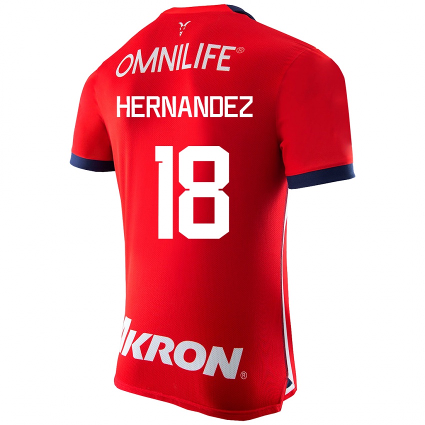 Hombre Camiseta Montserrat Hernandez #18 Rojo 1ª Equipación 2023/24 La Camisa