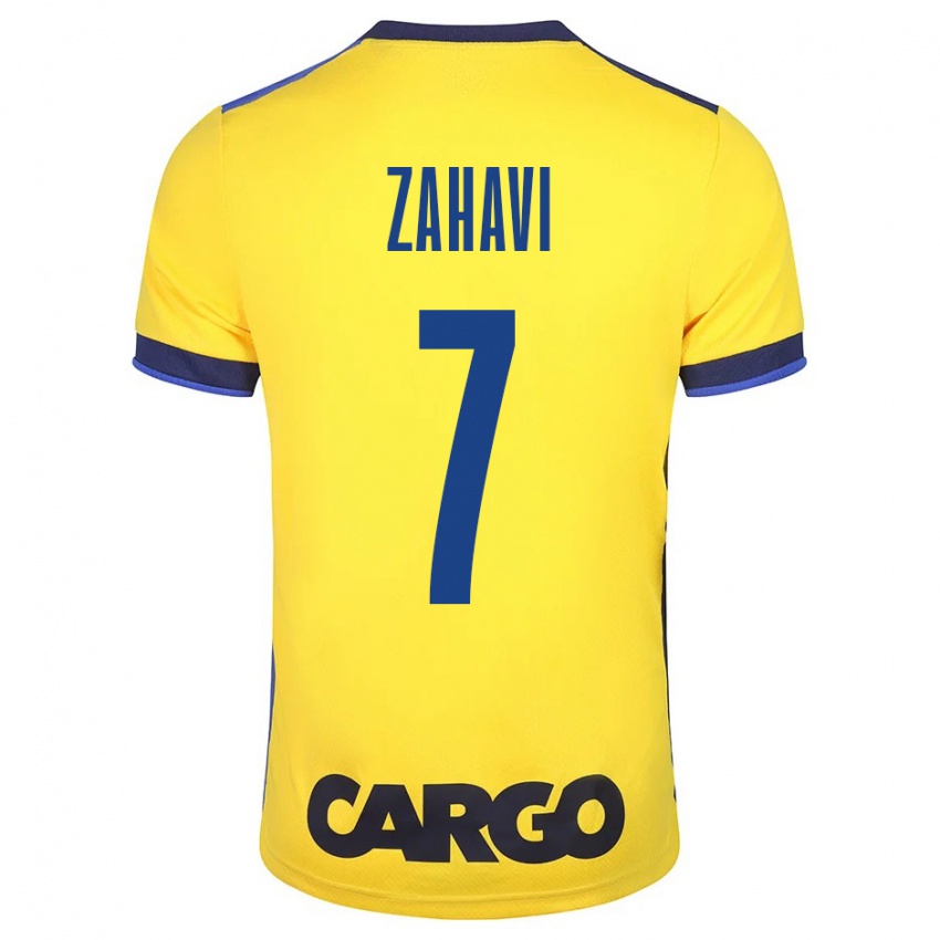 Hombre Camiseta Eran Zahavi #7 Amarillo 1ª Equipación 2023/24 La Camisa