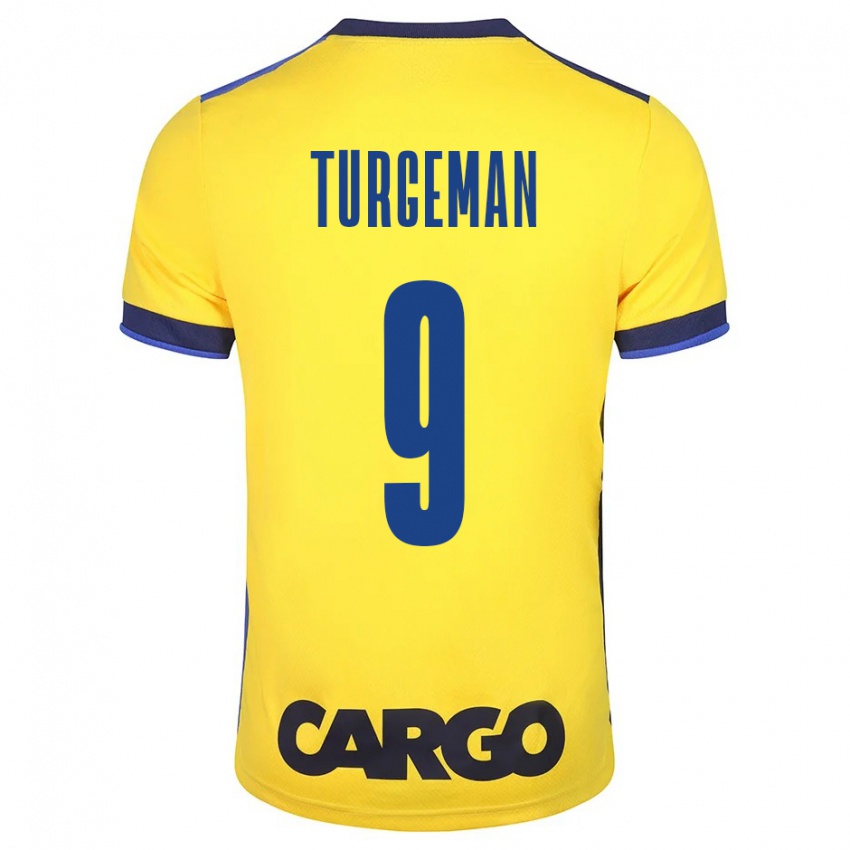 Hombre Camiseta Dor Turgeman #9 Amarillo 1ª Equipación 2023/24 La Camisa