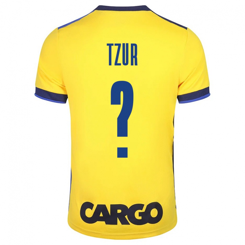 Hombre Camiseta Amit Tzur #0 Amarillo 1ª Equipación 2023/24 La Camisa