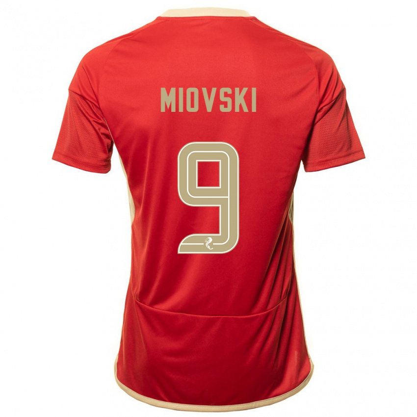 Hombre Camiseta Bojan Miovski #9 Rojo 1ª Equipación 2023/24 La Camisa