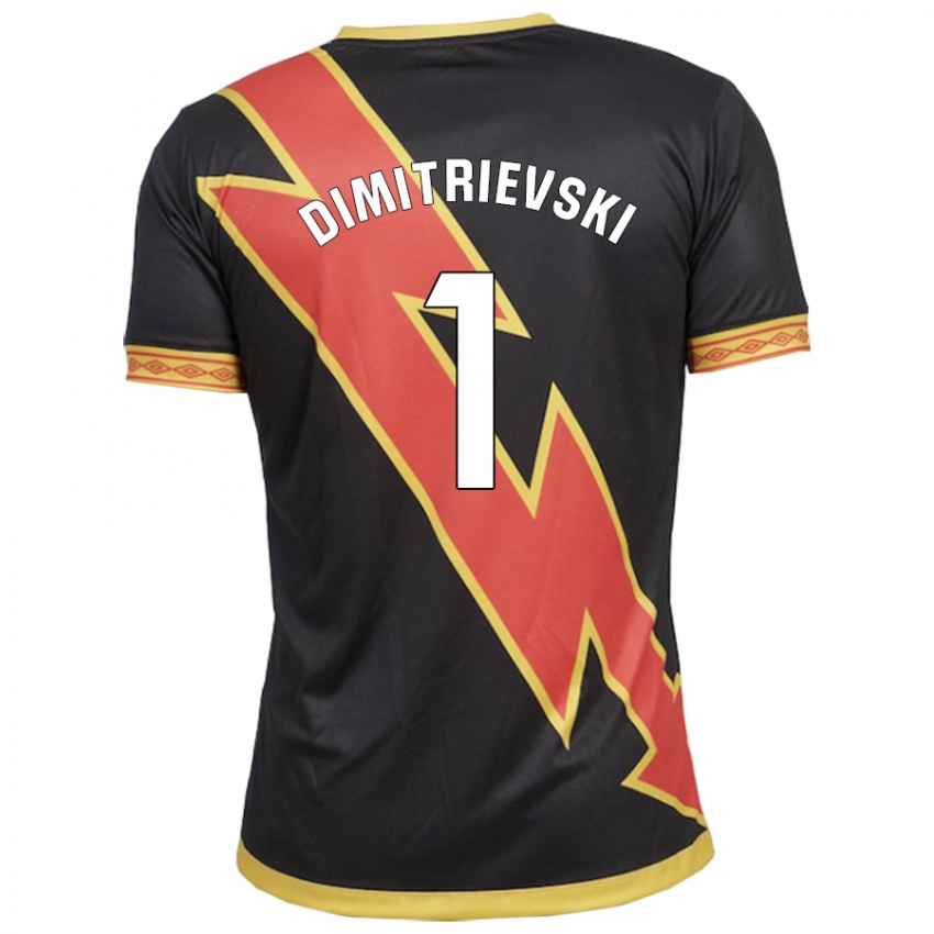 Hombre Camiseta Stole Dimitrievski #1 Negro 2ª Equipación 2023/24 La Camisa