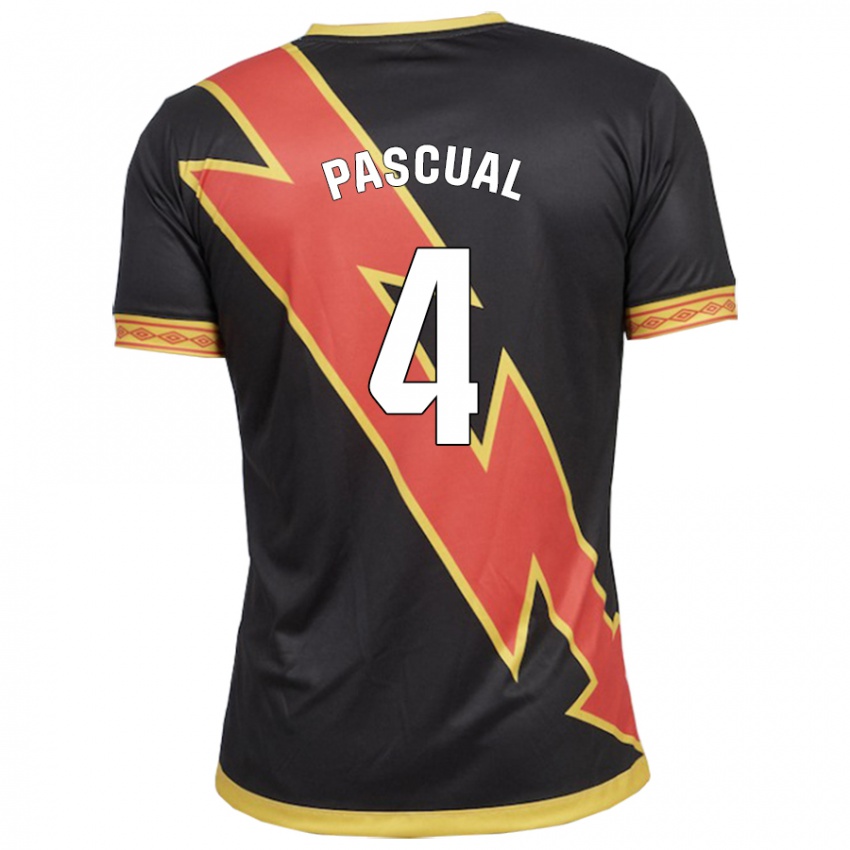 Hombre Camiseta Martin Pascual #4 Negro 2ª Equipación 2023/24 La Camisa