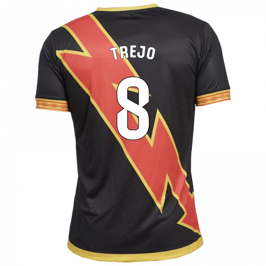 Hombre Camiseta Óscar Trejo #8 Negro 2ª Equipación 2023/24 La Camisa