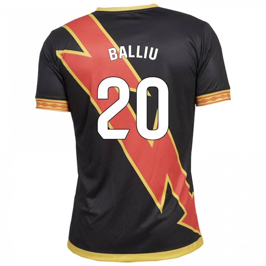 Hombre Camiseta Iván Balliu #20 Negro 2ª Equipación 2023/24 La Camisa