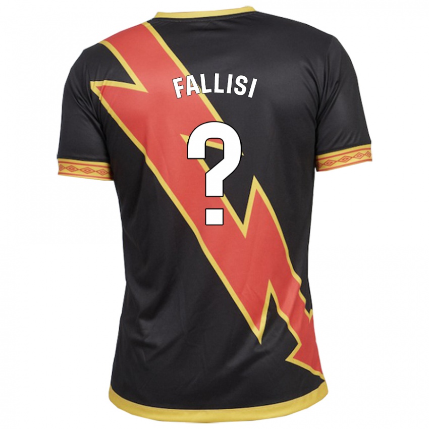 Hombre Camiseta Alessandro Fallisi #0 Negro 2ª Equipación 2023/24 La Camisa