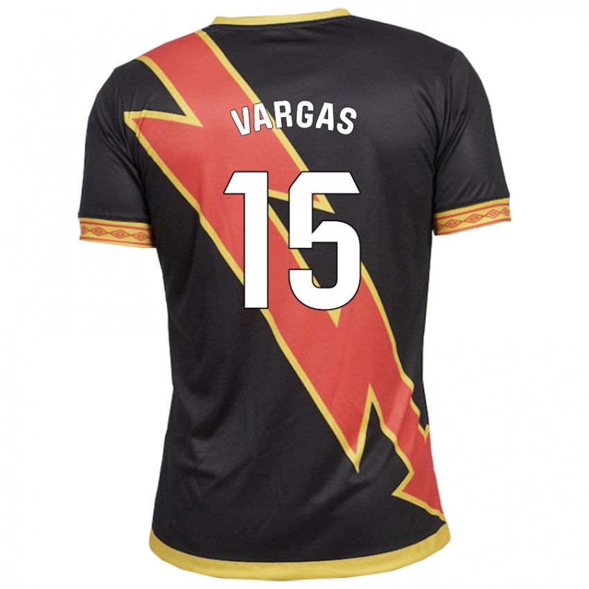 Hombre Camiseta Rosario Vargas Sarasqueta #15 Negro 2ª Equipación 2023/24 La Camisa
