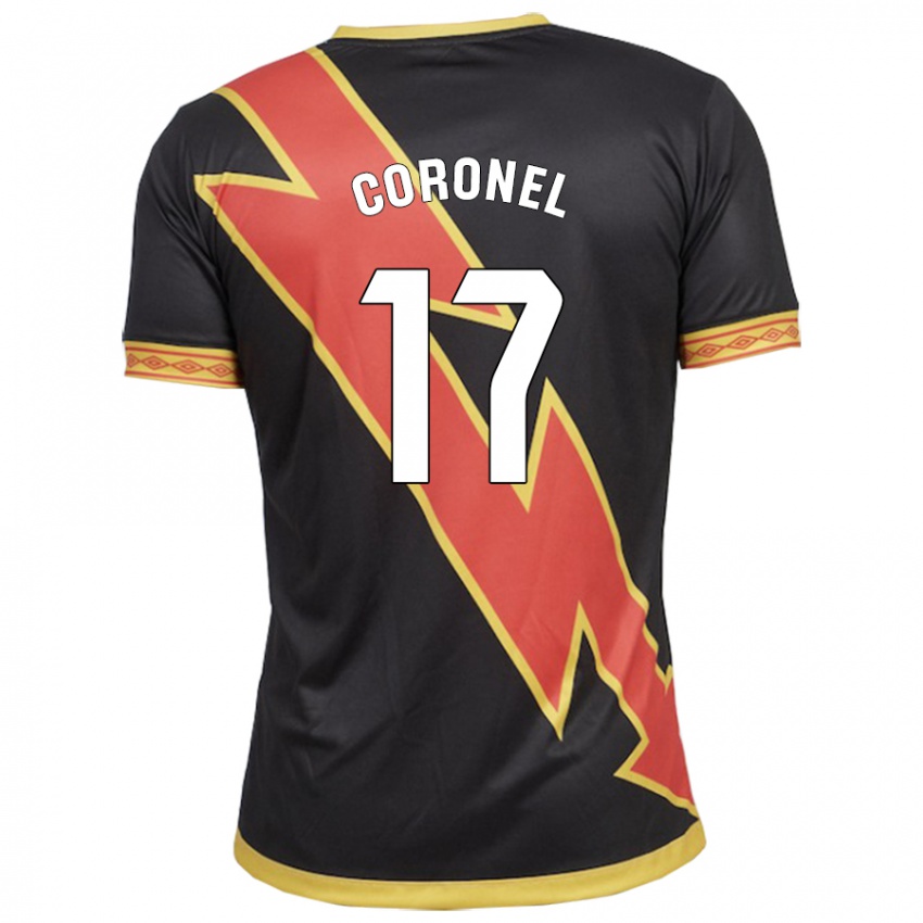 Hombre Camiseta Mariela Del Carmen Coronel #17 Negro 2ª Equipación 2023/24 La Camisa