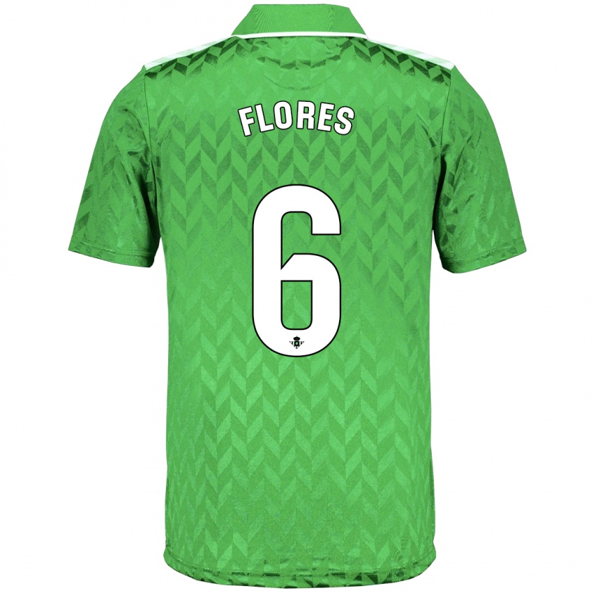 Hombre Camiseta Mateo Flores #6 Verde 2ª Equipación 2023/24 La Camisa