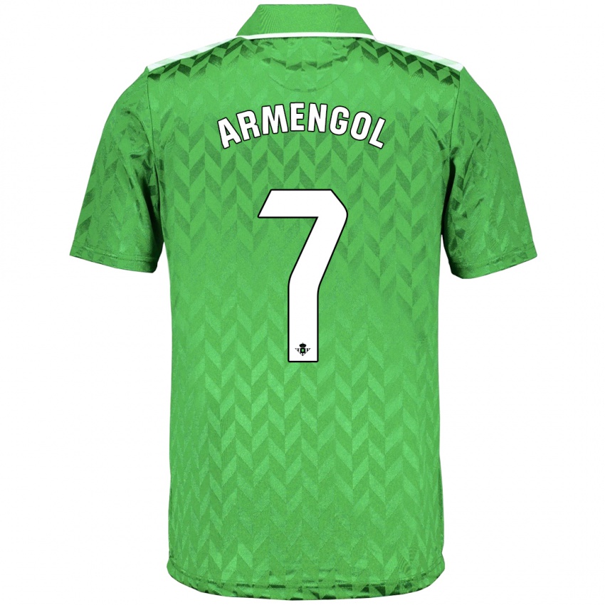 Hombre Camiseta Carla Armengol Joaniquet #7 Verde 2ª Equipación 2023/24 La Camisa