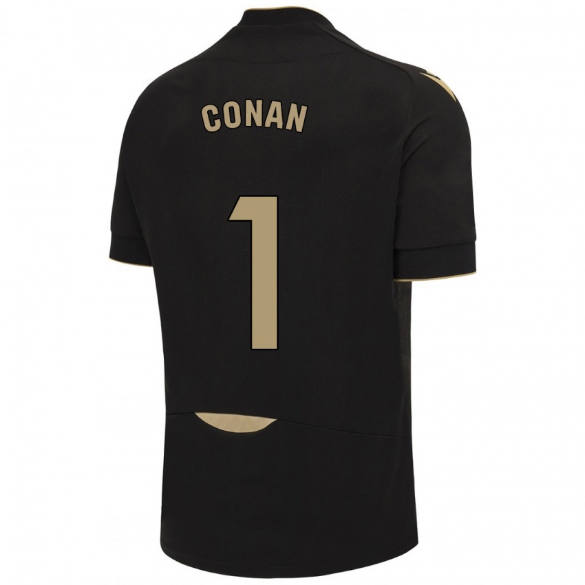 Hombre Camiseta Conan Ledesma #1 Negro 2ª Equipación 2023/24 La Camisa