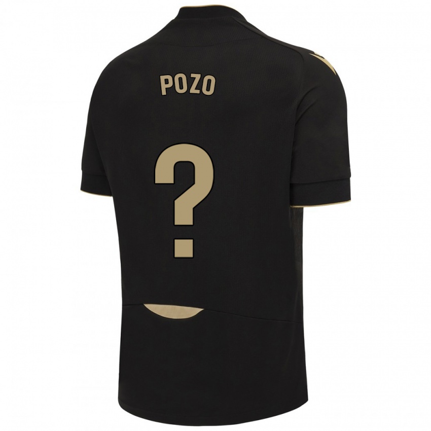 Hombre Camiseta Nicholas Pozo #0 Negro 2ª Equipación 2023/24 La Camisa