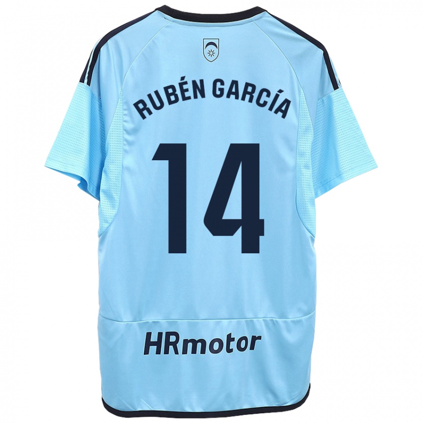 Hombre Camiseta Rubén García #14 Azul 2ª Equipación 2023/24 La Camisa