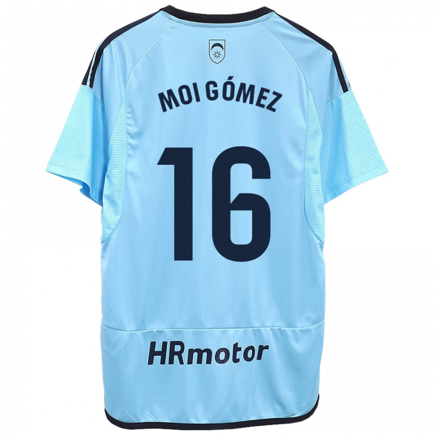 Hombre Camiseta Moi Gomez #16 Azul 2ª Equipación 2023/24 La Camisa