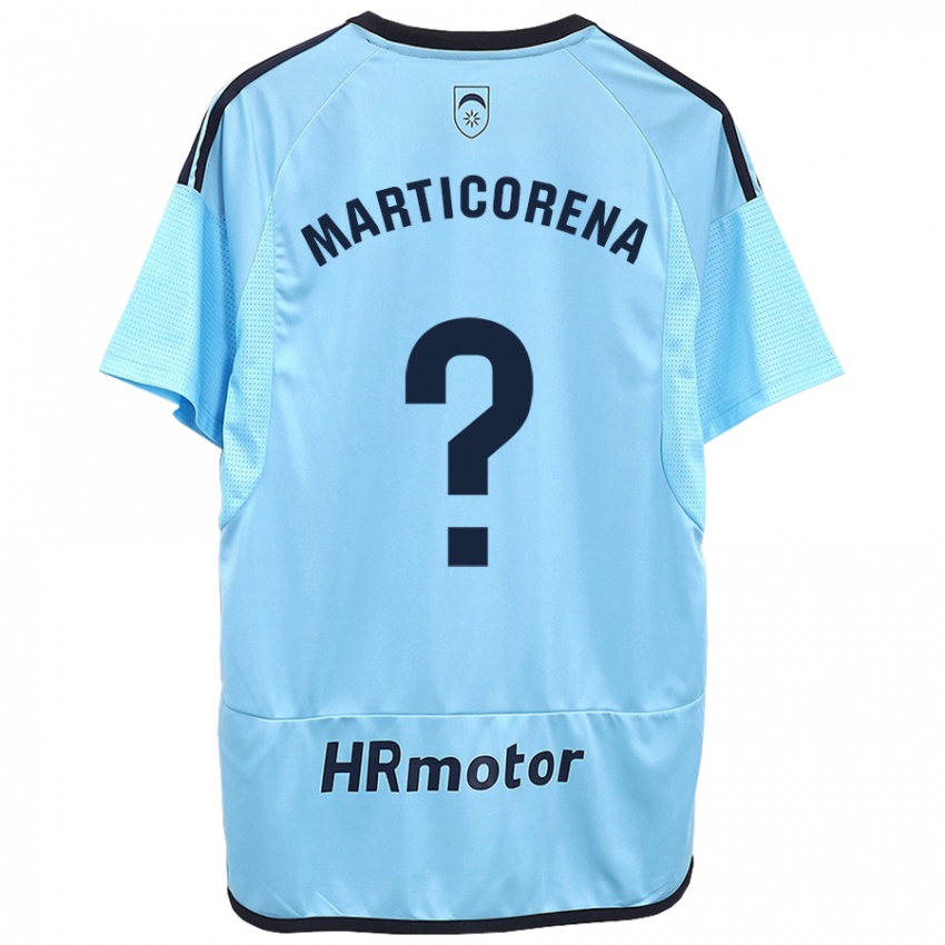 Hombre Camiseta Ander Marticorena #0 Azul 2ª Equipación 2023/24 La Camisa