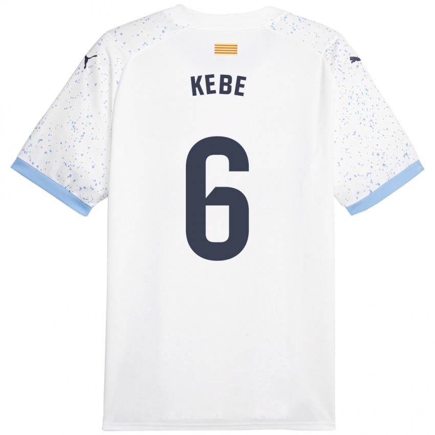 Hombre Camiseta Ibrahima Kébé #6 Blanco 2ª Equipación 2023/24 La Camisa