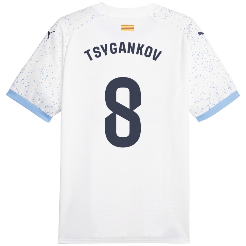 Hombre Camiseta Viktor Tsygankov #8 Blanco 2ª Equipación 2023/24 La Camisa