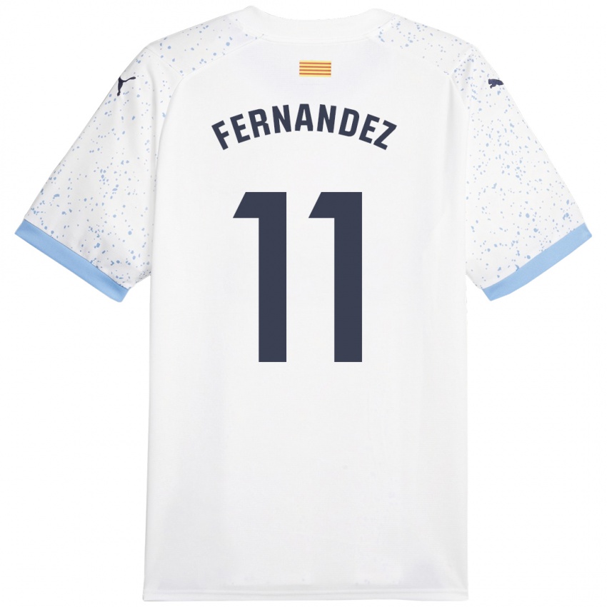 Hombre Camiseta Valery Fernández #11 Blanco 2ª Equipación 2023/24 La Camisa