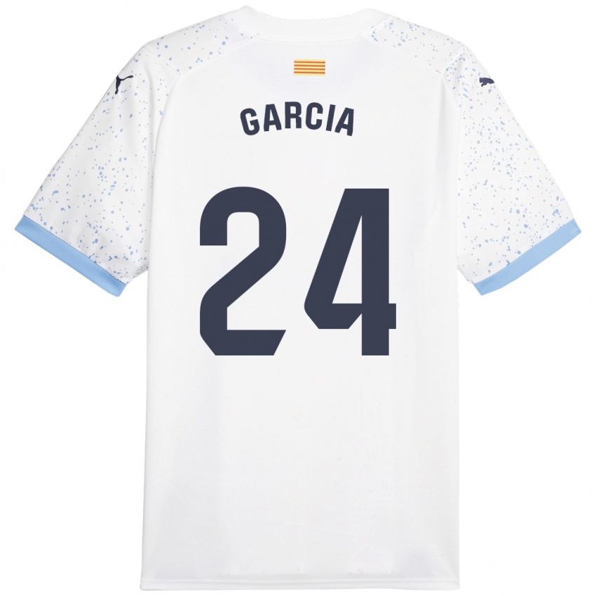 Hombre Camiseta Borja García #24 Blanco 2ª Equipación 2023/24 La Camisa