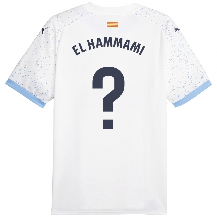 Hombre Camiseta Ayoub El Hammami #0 Blanco 2ª Equipación 2023/24 La Camisa