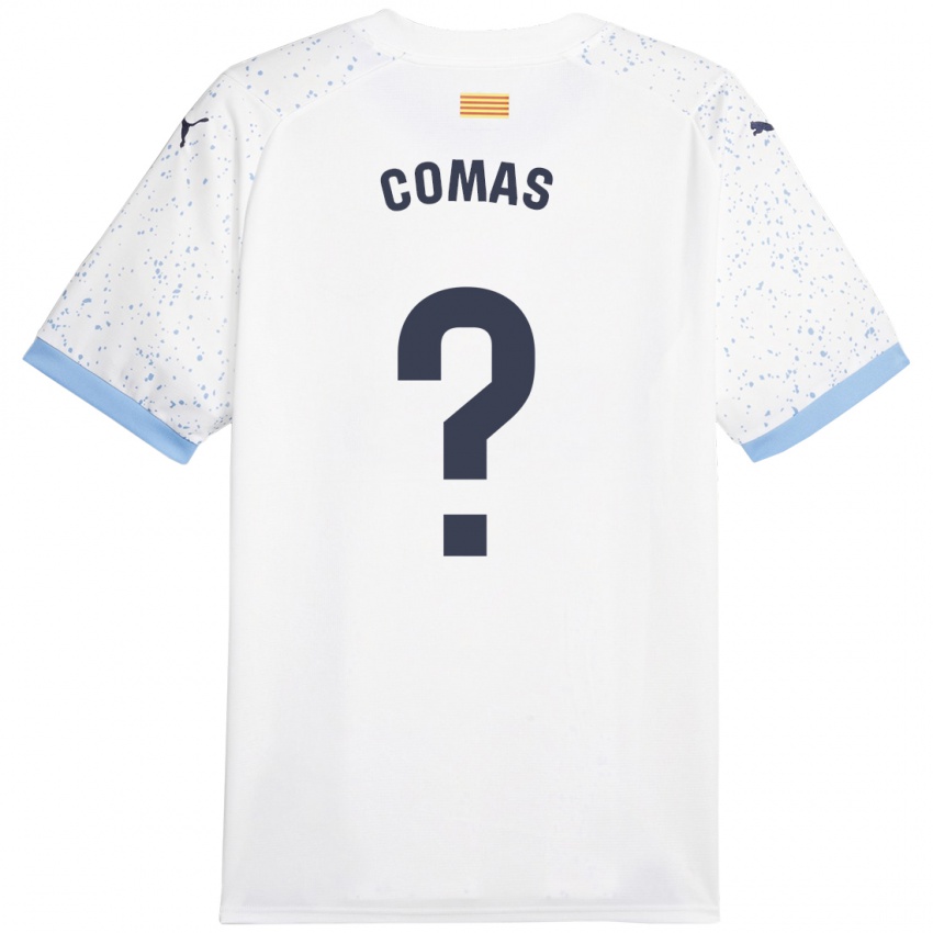Hombre Camiseta Oriol Comas #0 Blanco 2ª Equipación 2023/24 La Camisa