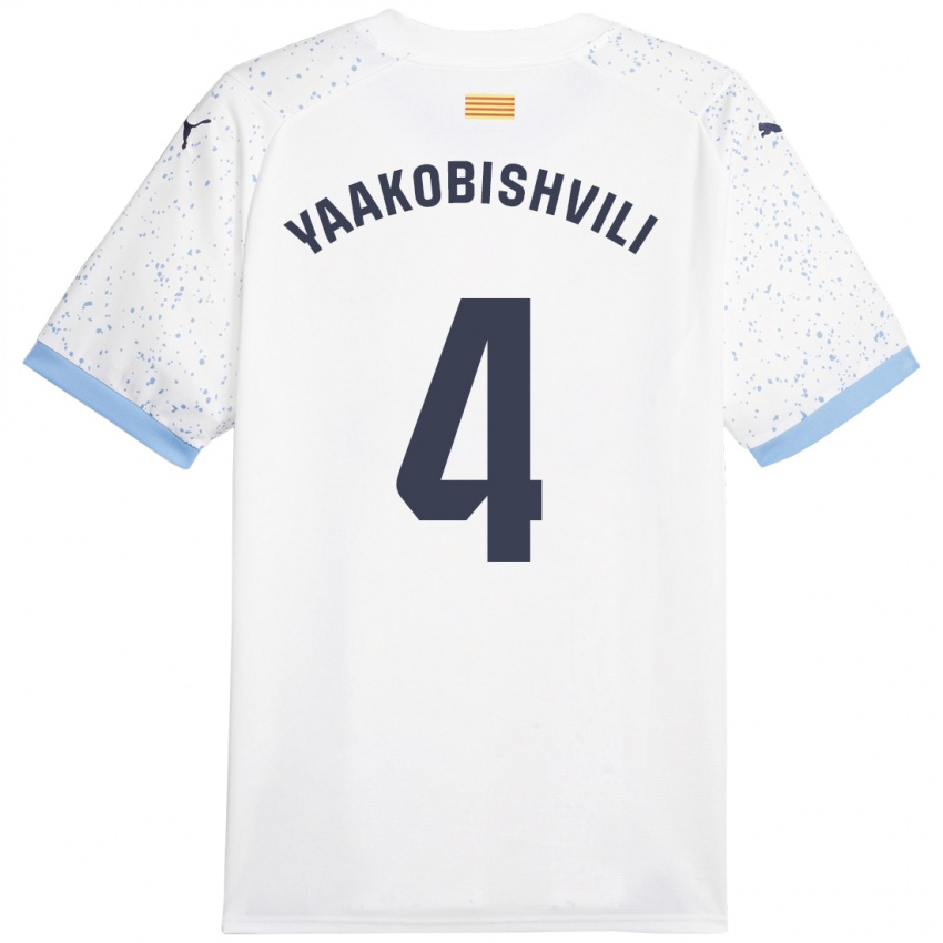 Hombre Camiseta Antal Yaakobishvili #4 Blanco 2ª Equipación 2023/24 La Camisa