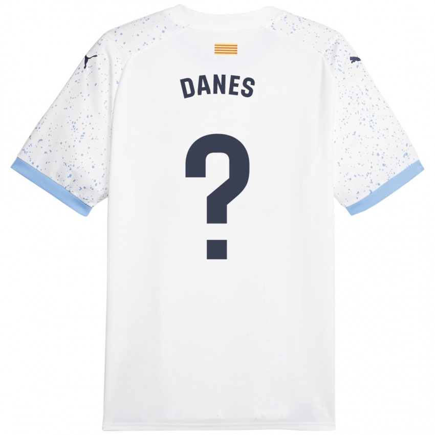 Hombre Camiseta Jan Danés #0 Blanco 2ª Equipación 2023/24 La Camisa