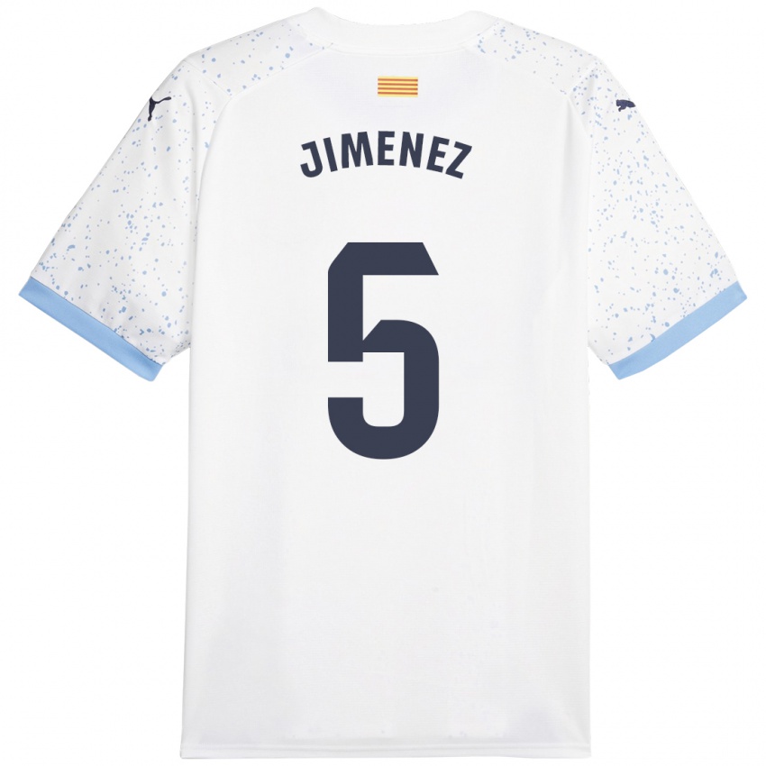Hombre Camiseta Ángela Jiménez #5 Blanco 2ª Equipación 2023/24 La Camisa