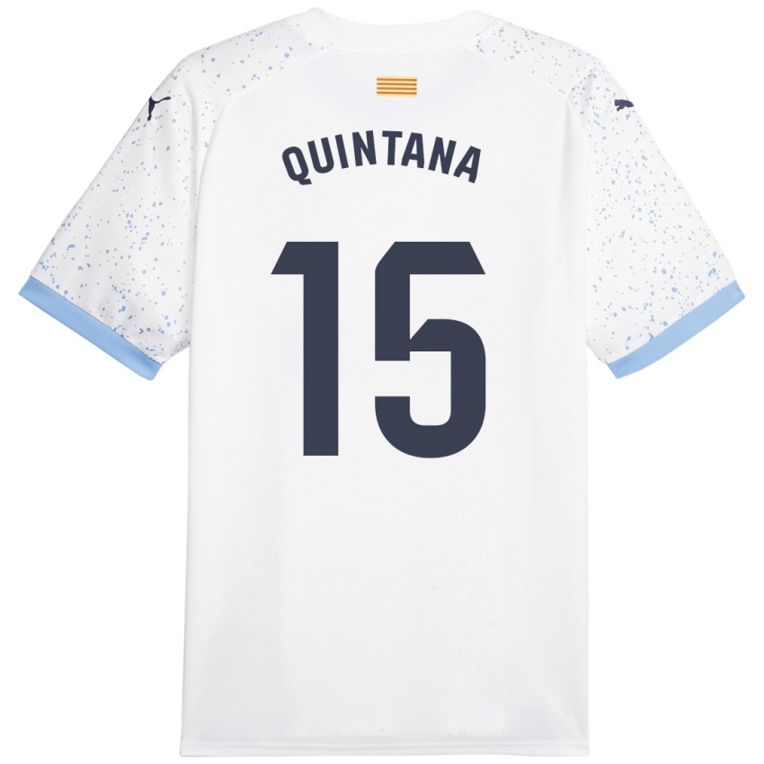 Hombre Camiseta Amru Quintana #15 Blanco 2ª Equipación 2023/24 La Camisa