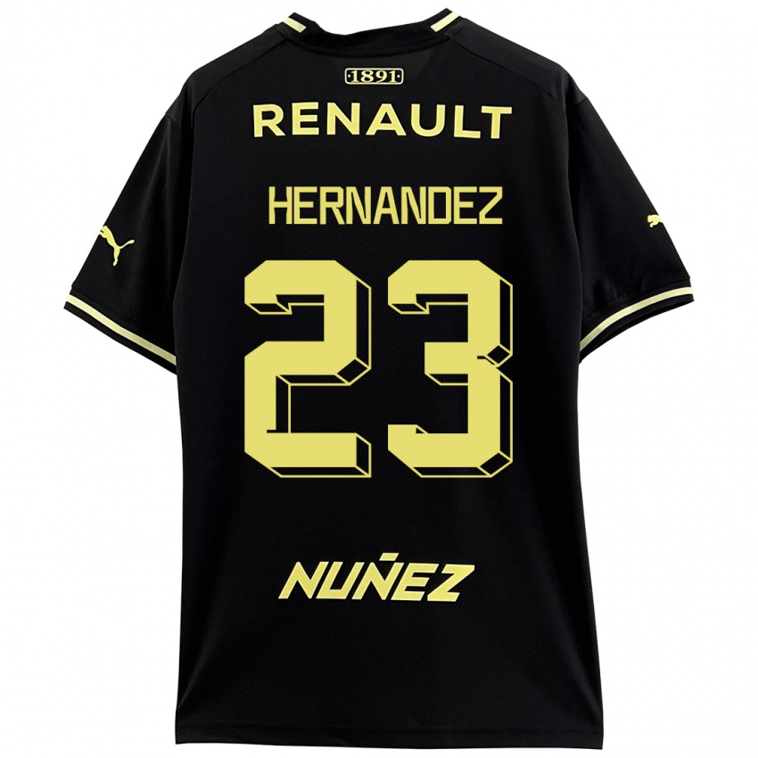 Hombre Camiseta Abel Hernandez #23 Negro 2ª Equipación 2023/24 La Camisa