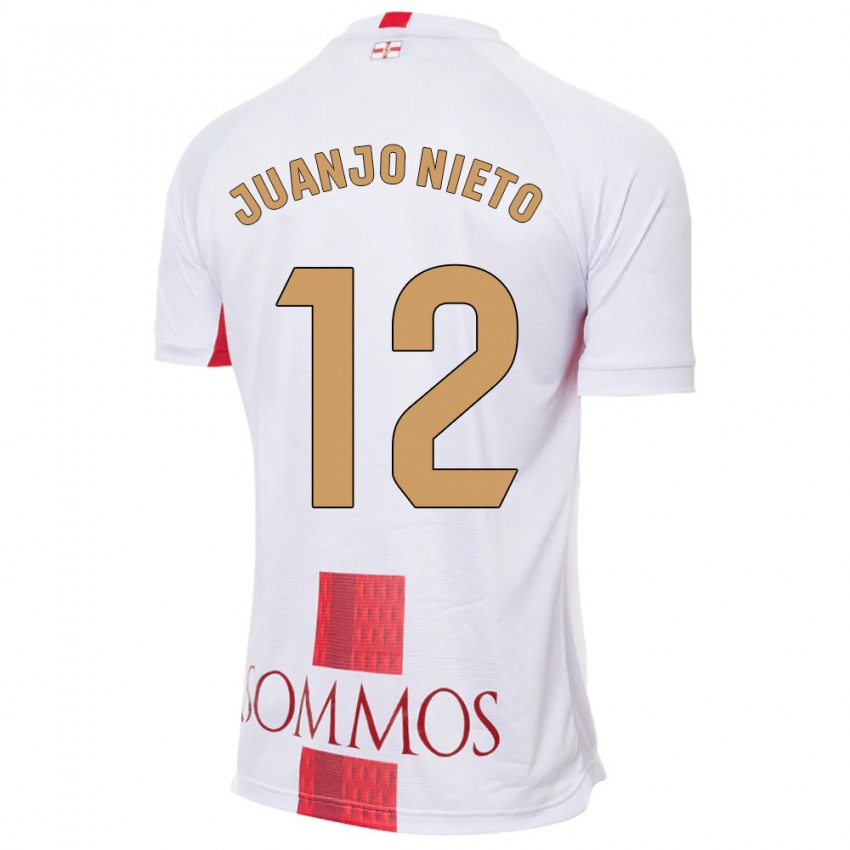 Hombre Camiseta Juanjo Nieto #12 Blanco 2ª Equipación 2023/24 La Camisa