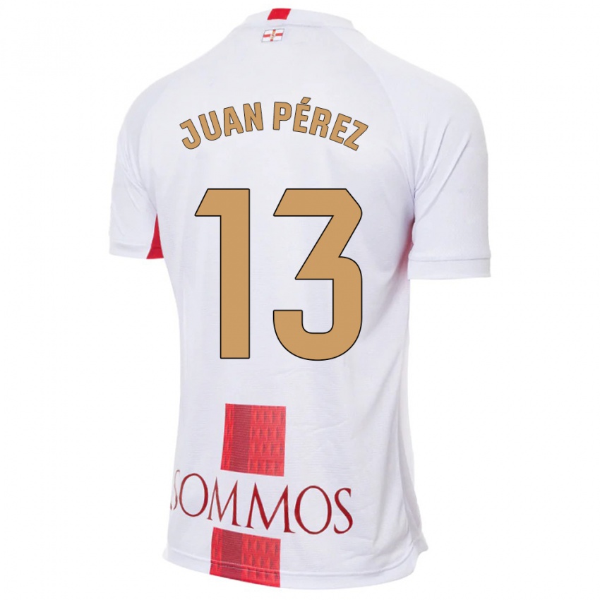 Hombre Camiseta Juan Pérez #13 Blanco 2ª Equipación 2023/24 La Camisa
