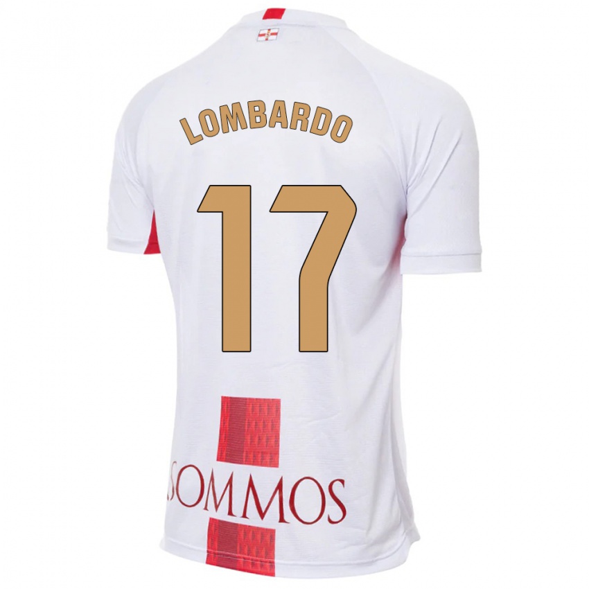 Hombre Camiseta Enzo Lombardo #17 Blanco 2ª Equipación 2023/24 La Camisa
