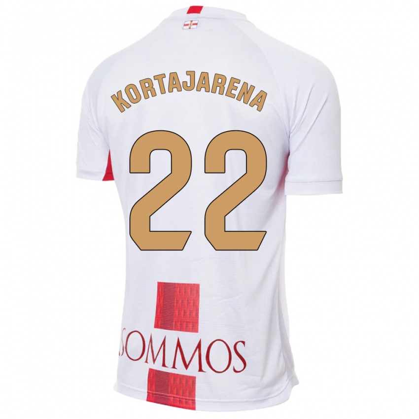 Hombre Camiseta Iker Kortajarena #22 Blanco 2ª Equipación 2023/24 La Camisa