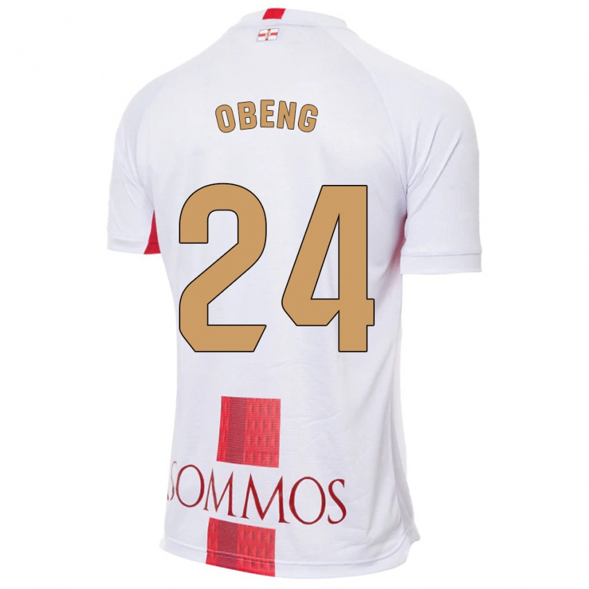 Hombre Camiseta Samuel Obeng #24 Blanco 2ª Equipación 2023/24 La Camisa