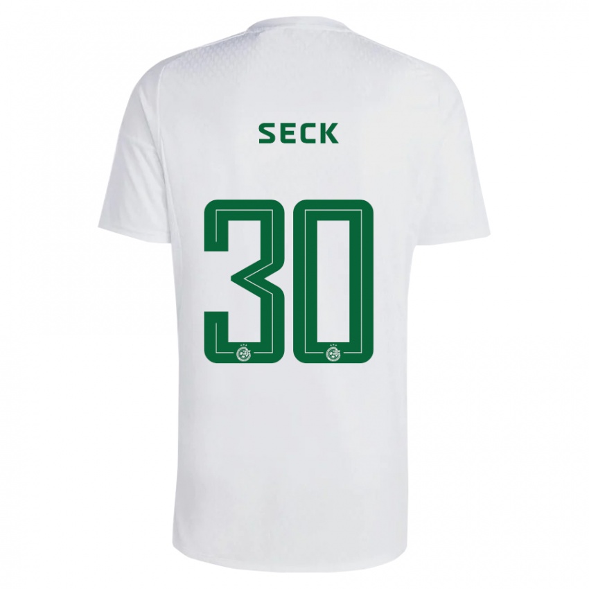 Hombre Camiseta Abdoulaye Seck #30 Verde Azul 2ª Equipación 2023/24 La Camisa