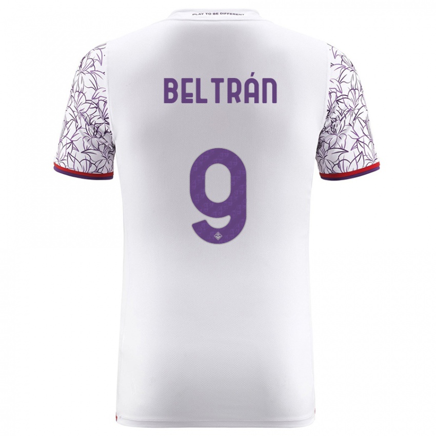 Hombre Camiseta Lucas Beltrán #9 Blanco 2ª Equipación 2023/24 La Camisa
