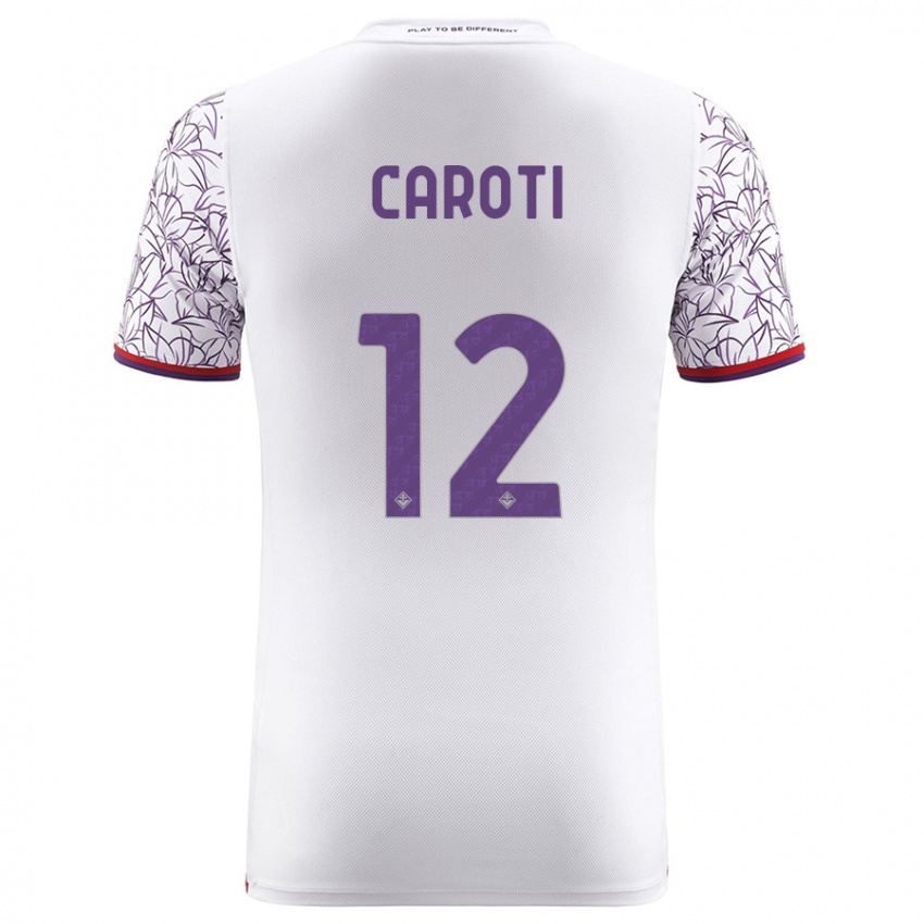 Hombre Camiseta Filippo Caroti #12 Blanco 2ª Equipación 2023/24 La Camisa