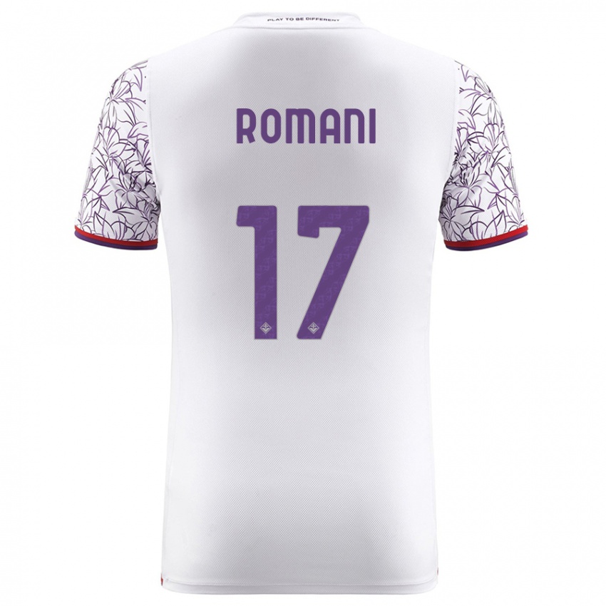 Hombre Camiseta Lorenzo Romani #17 Blanco 2ª Equipación 2023/24 La Camisa