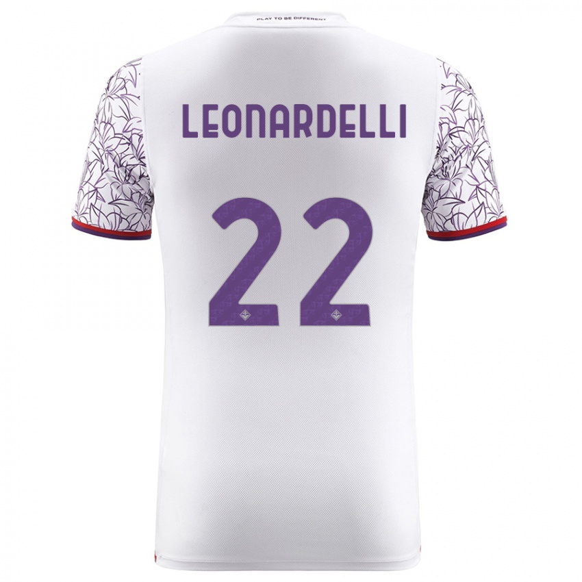 Hombre Camiseta Pietro Leonardelli #22 Blanco 2ª Equipación 2023/24 La Camisa