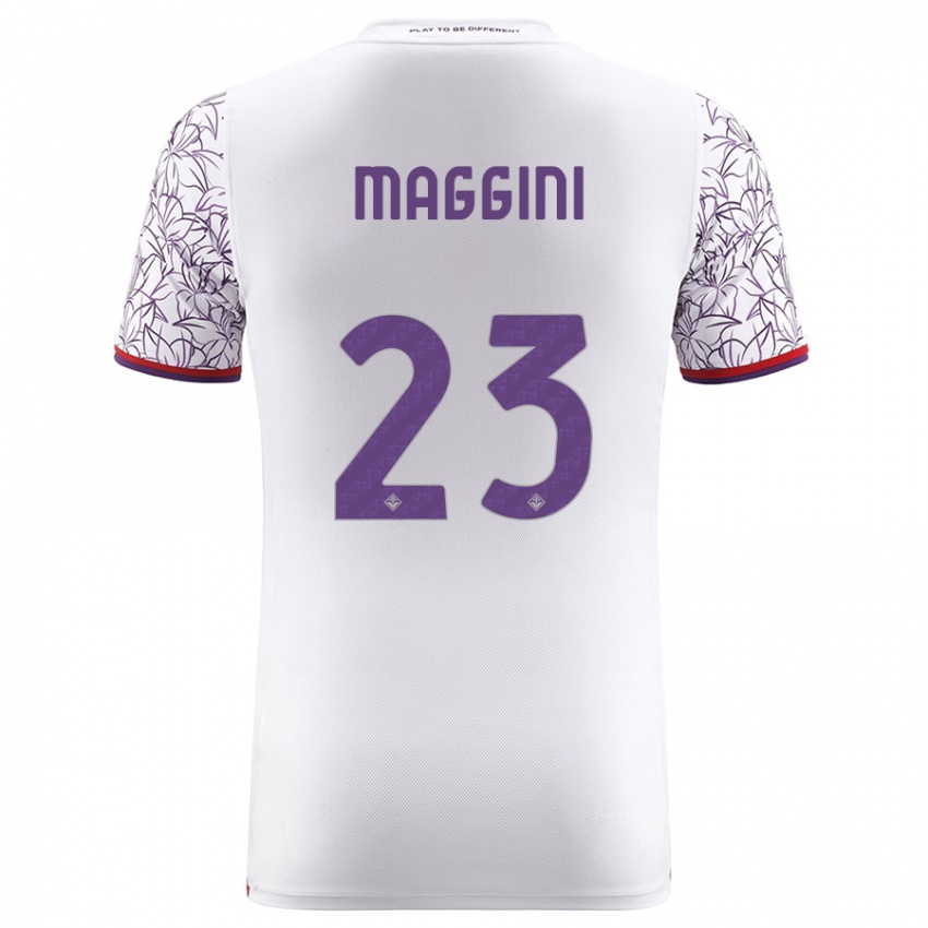 Hombre Camiseta Filippo Maggini #23 Blanco 2ª Equipación 2023/24 La Camisa