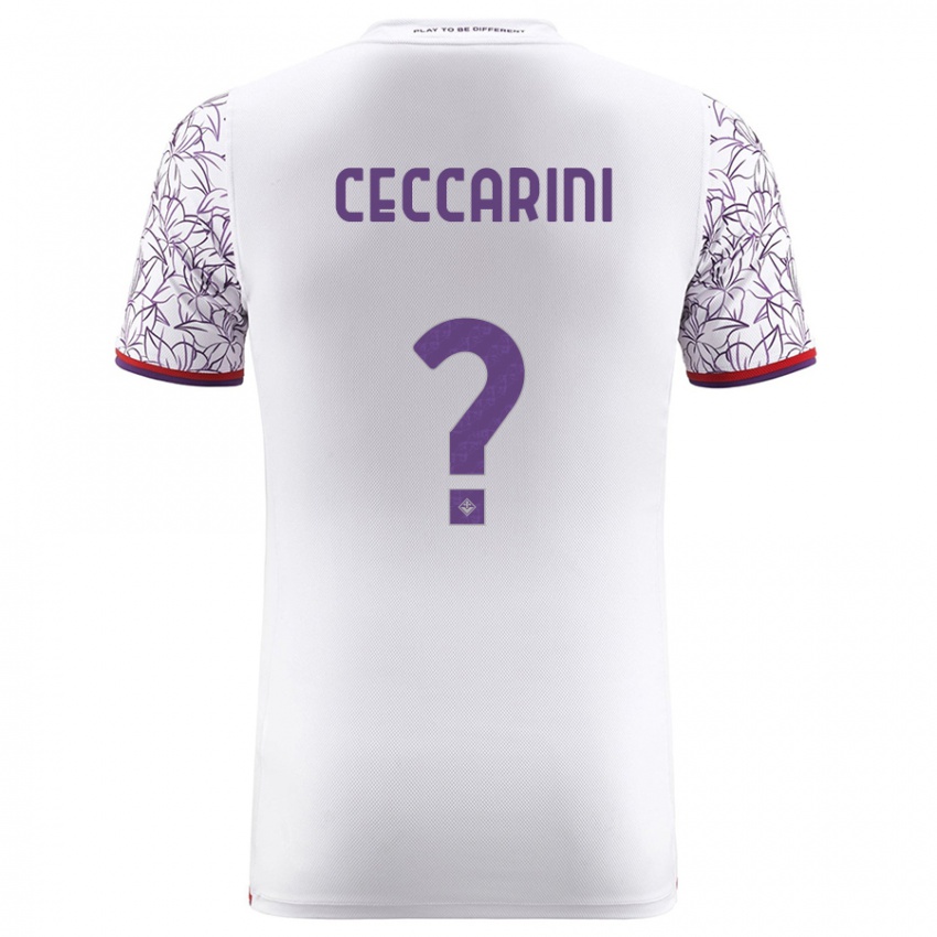 Hombre Camiseta Mattia Ceccarini #0 Blanco 2ª Equipación 2023/24 La Camisa